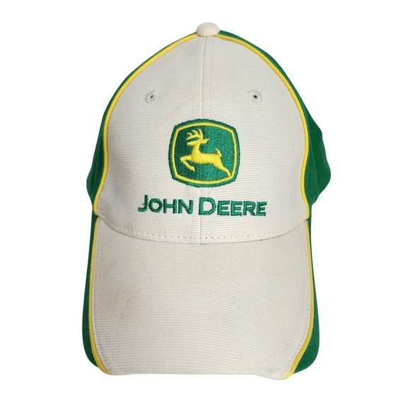John Deere Other - John Deere Hat Mens OSFA Green White Embroidered Logo Hook & Loop Strapback Cap